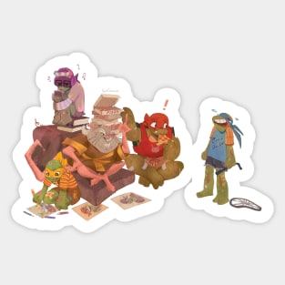 Ninja family from ROTTMNT Sticker